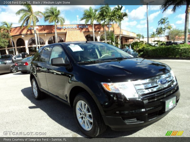 Black / Medium Light Stone 2008 Ford Edge SE