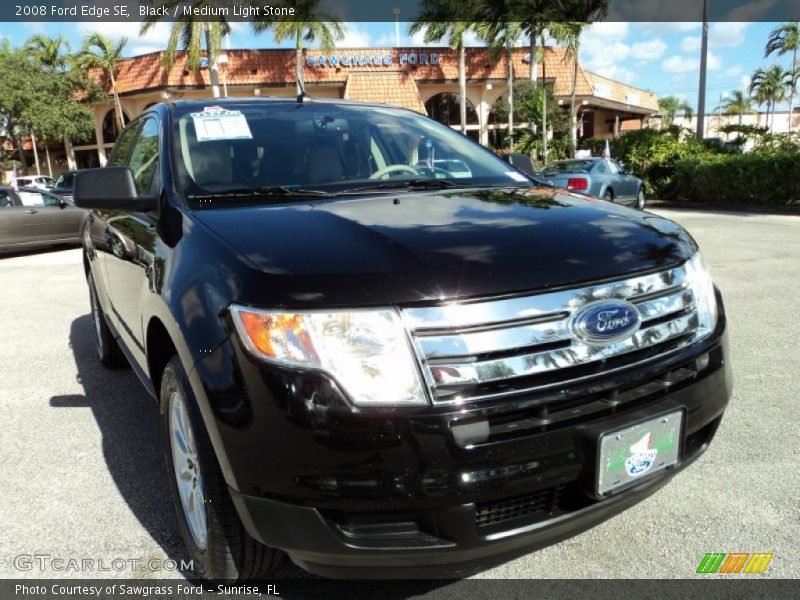 Black / Medium Light Stone 2008 Ford Edge SE