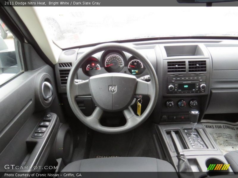 Bright White / Dark Slate Gray 2011 Dodge Nitro Heat