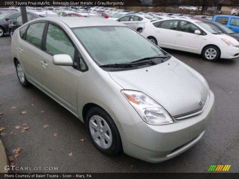 Millenium Silver Metallic / Gray/Burgundy 2005 Toyota Prius Hybrid