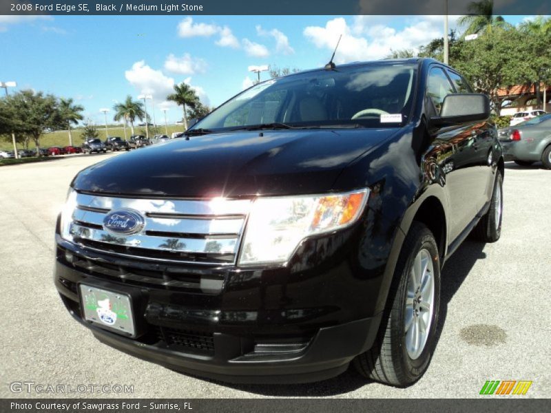 Black / Medium Light Stone 2008 Ford Edge SE