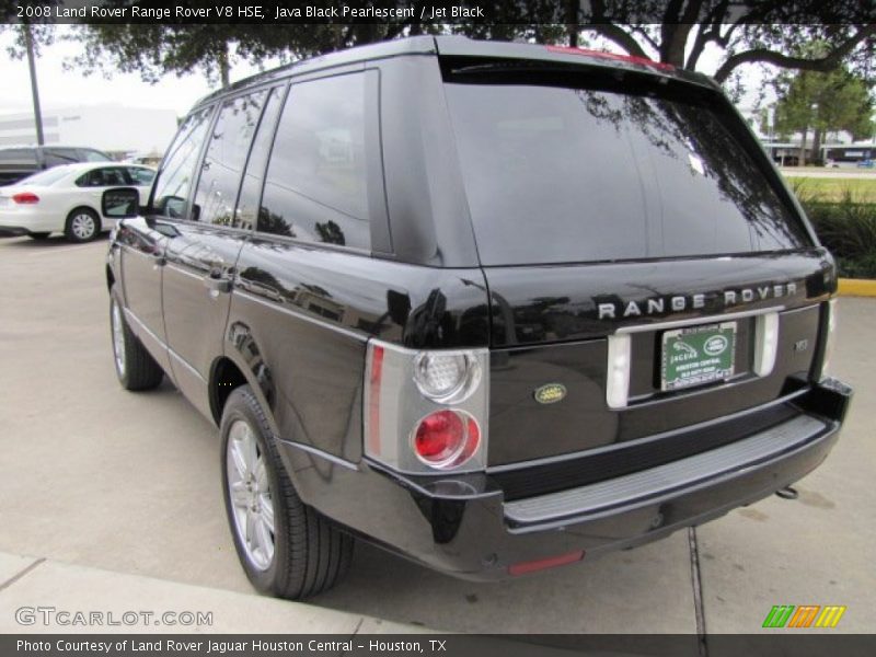 Java Black Pearlescent / Jet Black 2008 Land Rover Range Rover V8 HSE