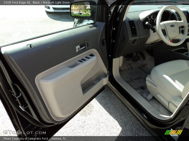 Black / Medium Light Stone 2008 Ford Edge SE
