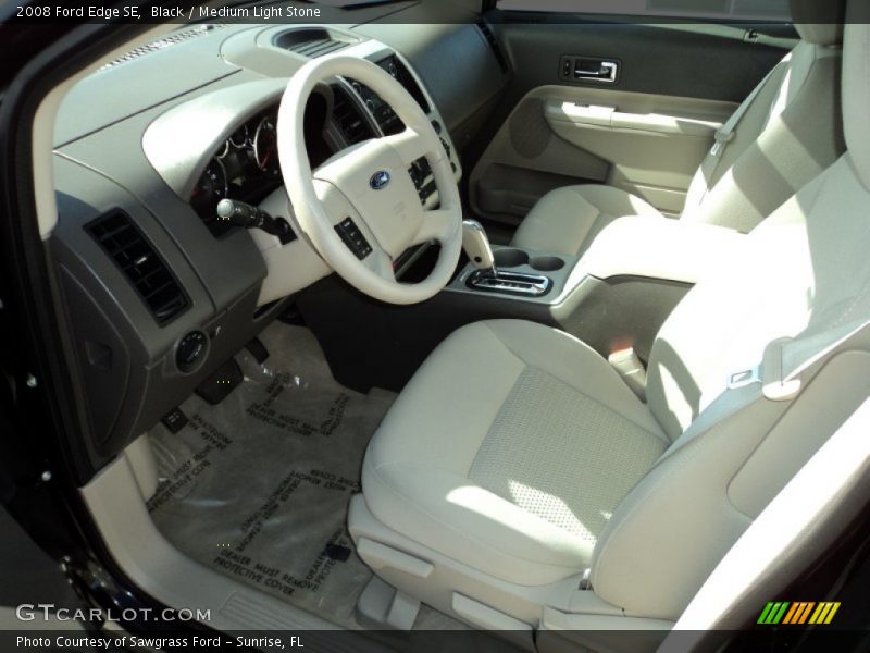 Black / Medium Light Stone 2008 Ford Edge SE