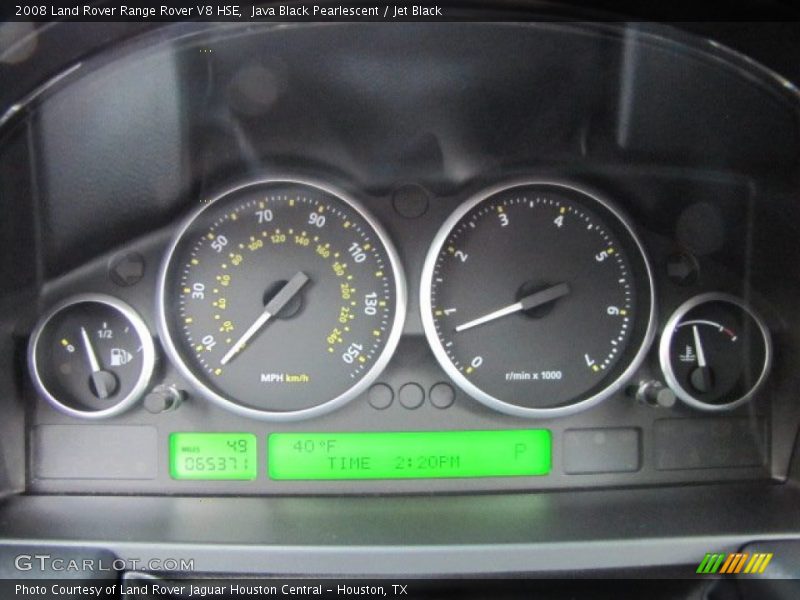 Java Black Pearlescent / Jet Black 2008 Land Rover Range Rover V8 HSE