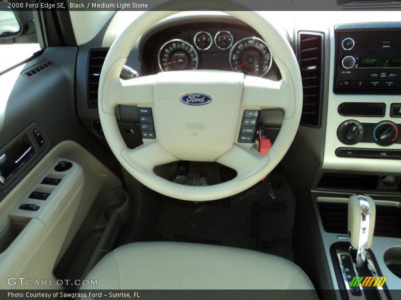 Black / Medium Light Stone 2008 Ford Edge SE