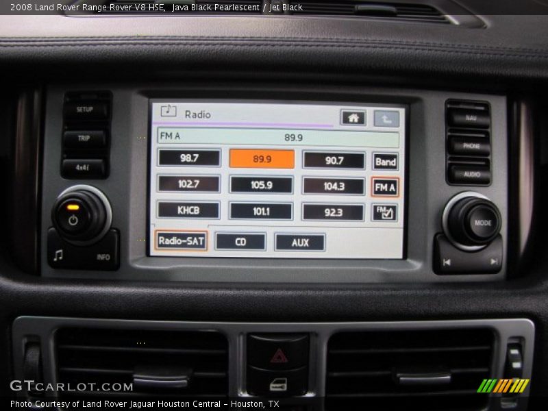 Java Black Pearlescent / Jet Black 2008 Land Rover Range Rover V8 HSE