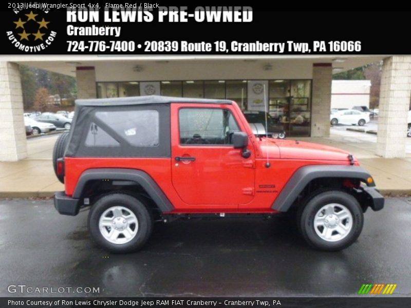 Flame Red / Black 2013 Jeep Wrangler Sport 4x4