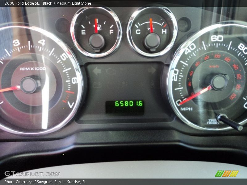 Black / Medium Light Stone 2008 Ford Edge SE