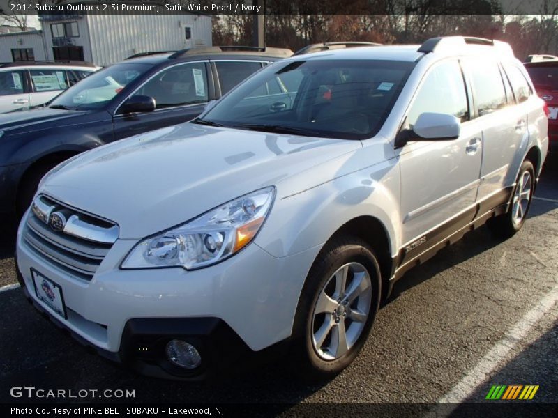Satin White Pearl / Ivory 2014 Subaru Outback 2.5i Premium