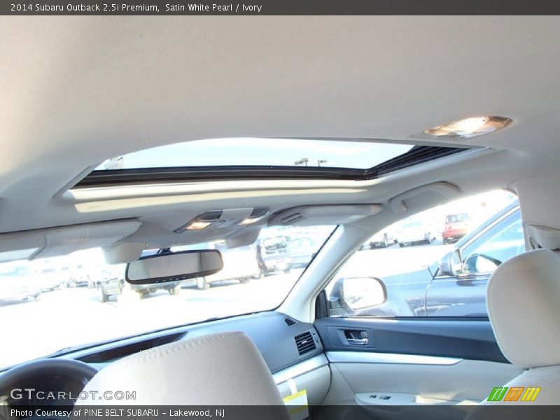 Satin White Pearl / Ivory 2014 Subaru Outback 2.5i Premium
