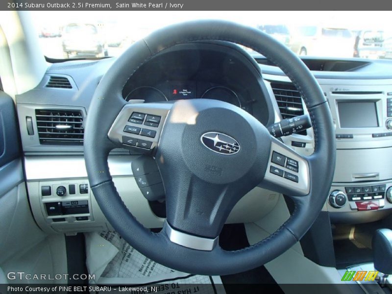 Satin White Pearl / Ivory 2014 Subaru Outback 2.5i Premium