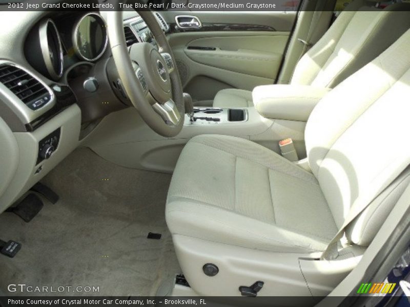 True Blue Pearl / Dark Graystone/Medium Graystone 2012 Jeep Grand Cherokee Laredo