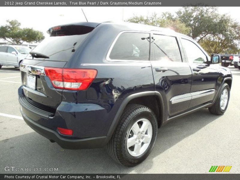True Blue Pearl / Dark Graystone/Medium Graystone 2012 Jeep Grand Cherokee Laredo