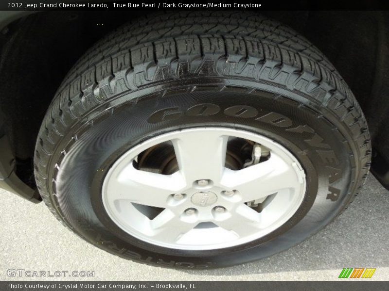 True Blue Pearl / Dark Graystone/Medium Graystone 2012 Jeep Grand Cherokee Laredo