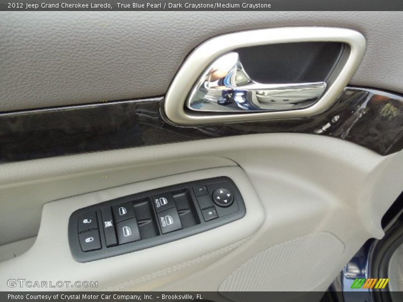 True Blue Pearl / Dark Graystone/Medium Graystone 2012 Jeep Grand Cherokee Laredo