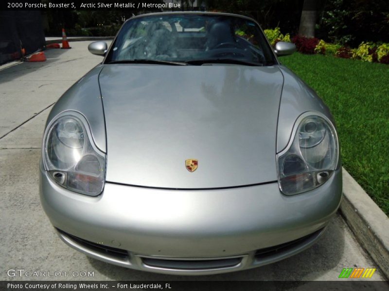 Arctic Silver Metallic / Metropol Blue 2000 Porsche Boxster S