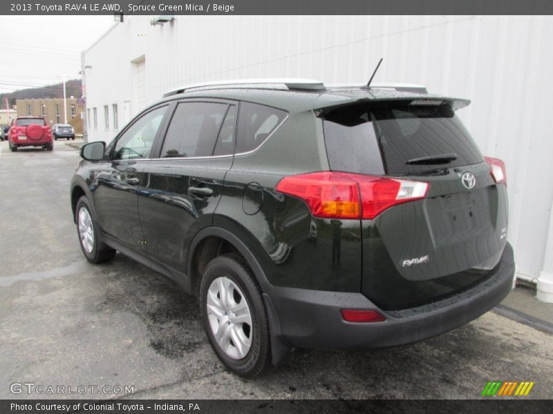 Spruce Green Mica / Beige 2013 Toyota RAV4 LE AWD