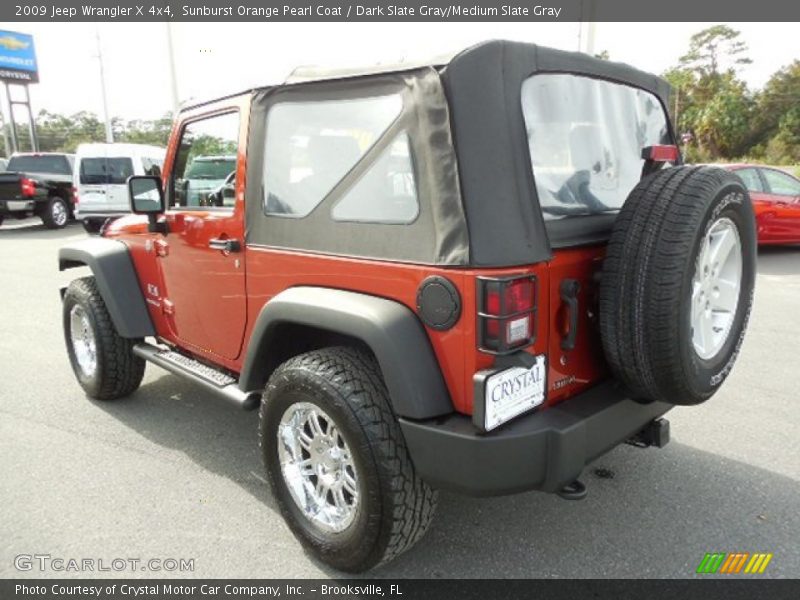 Sunburst Orange Pearl Coat / Dark Slate Gray/Medium Slate Gray 2009 Jeep Wrangler X 4x4