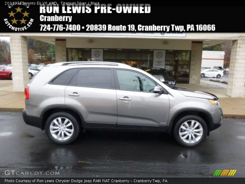 Titanium Silver / Black 2011 Kia Sorento EX V6 AWD