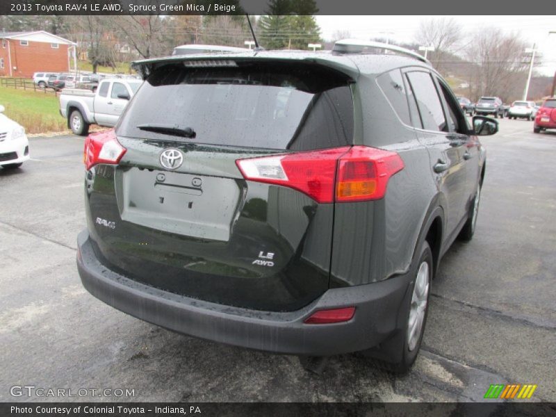 Spruce Green Mica / Beige 2013 Toyota RAV4 LE AWD