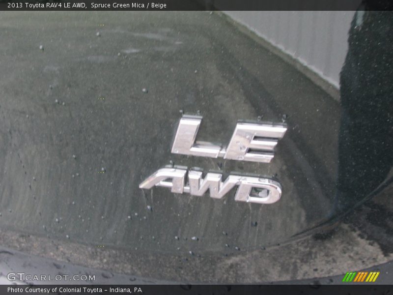 Spruce Green Mica / Beige 2013 Toyota RAV4 LE AWD