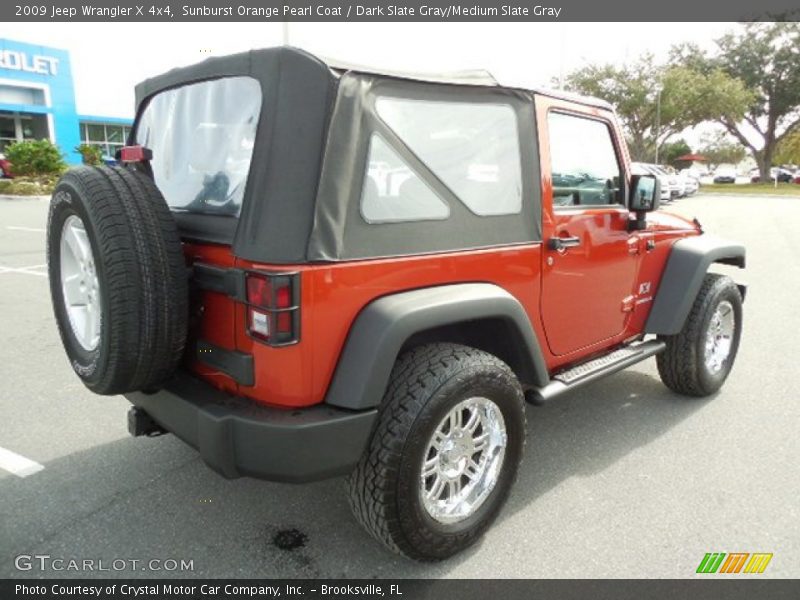 Sunburst Orange Pearl Coat / Dark Slate Gray/Medium Slate Gray 2009 Jeep Wrangler X 4x4