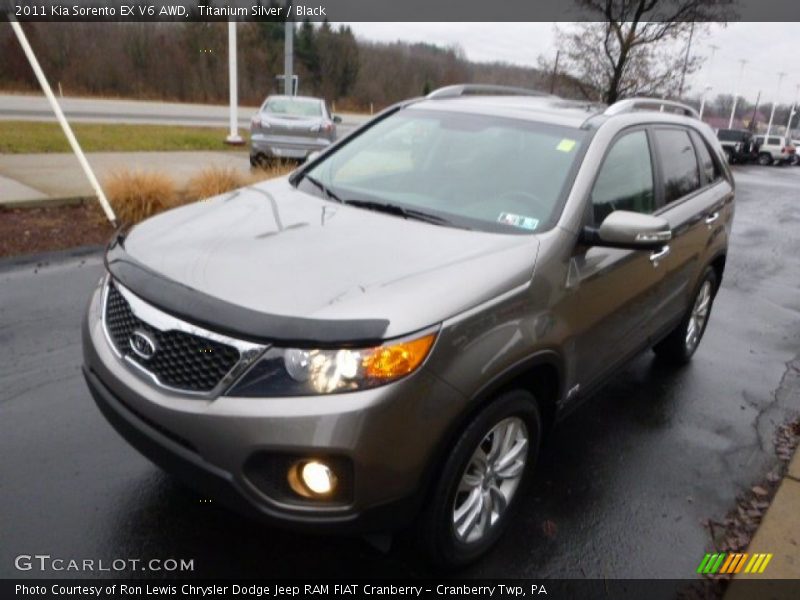 Titanium Silver / Black 2011 Kia Sorento EX V6 AWD