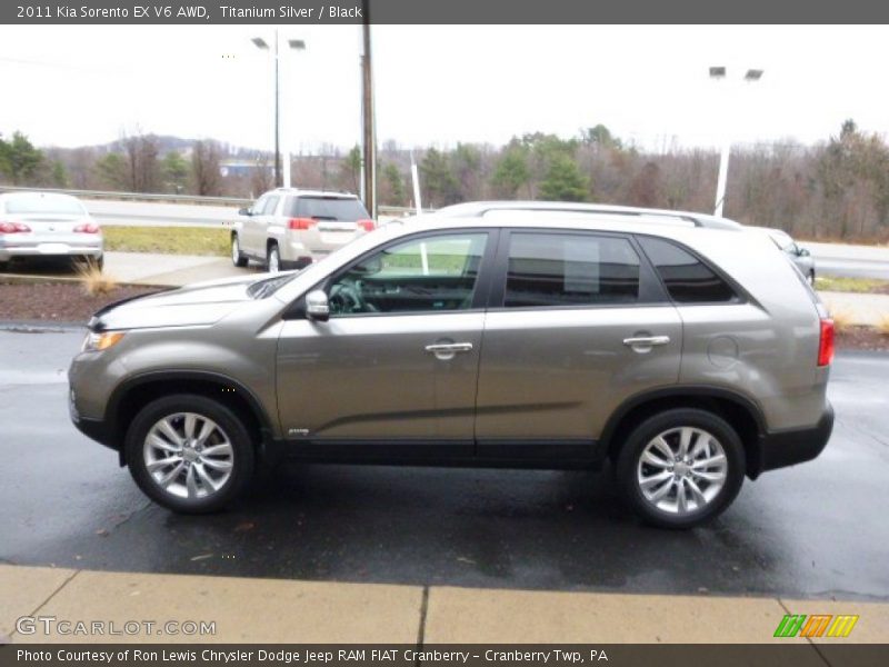 Titanium Silver / Black 2011 Kia Sorento EX V6 AWD