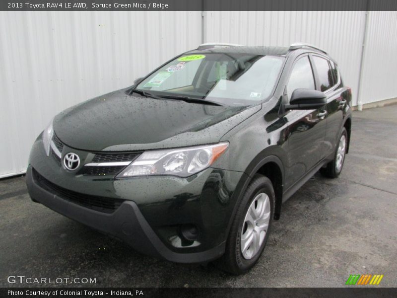 Spruce Green Mica / Beige 2013 Toyota RAV4 LE AWD