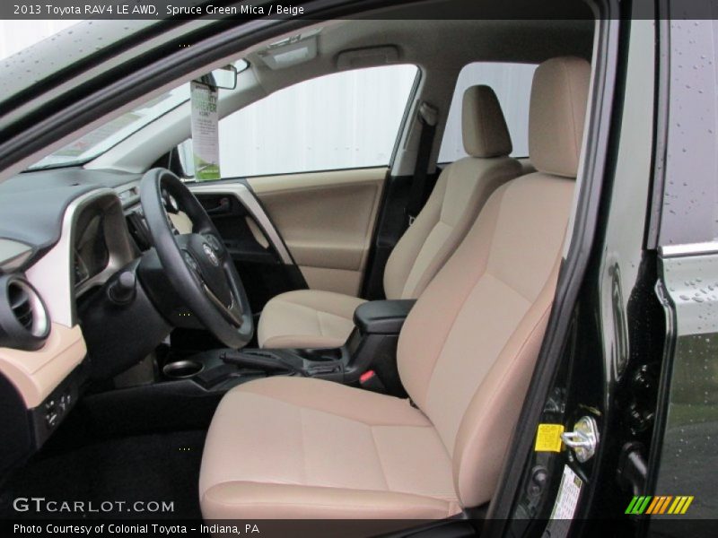 Spruce Green Mica / Beige 2013 Toyota RAV4 LE AWD