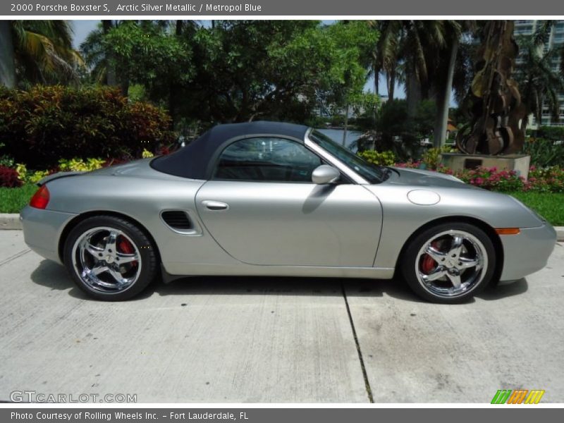 Arctic Silver Metallic / Metropol Blue 2000 Porsche Boxster S