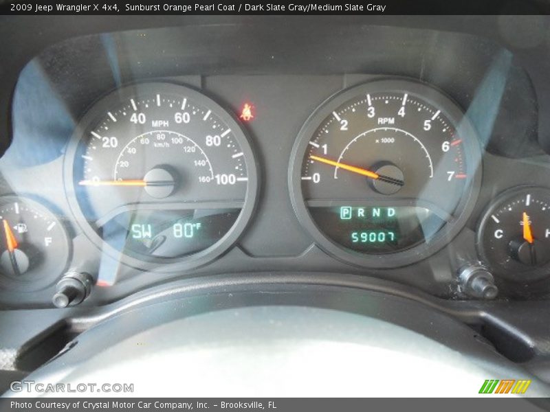 Sunburst Orange Pearl Coat / Dark Slate Gray/Medium Slate Gray 2009 Jeep Wrangler X 4x4