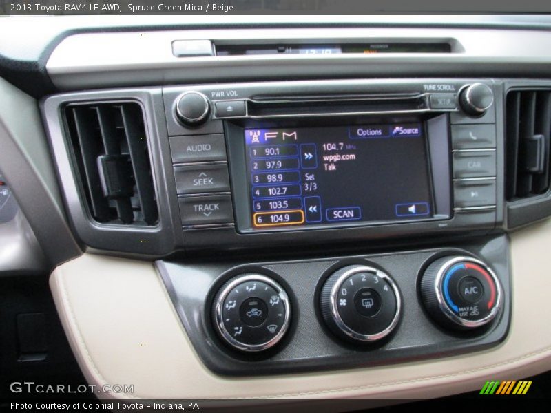 Spruce Green Mica / Beige 2013 Toyota RAV4 LE AWD