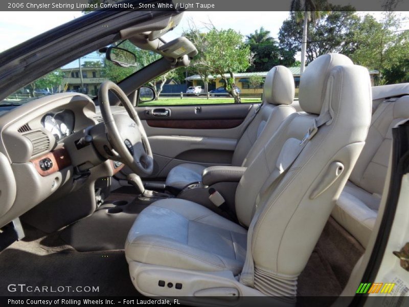 Front Seat of 2006 Sebring Limited Convertible