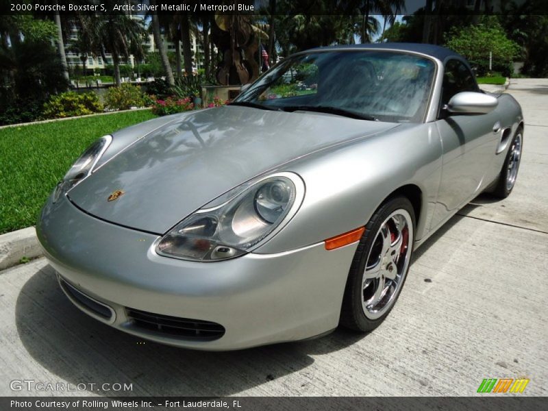 Arctic Silver Metallic / Metropol Blue 2000 Porsche Boxster S