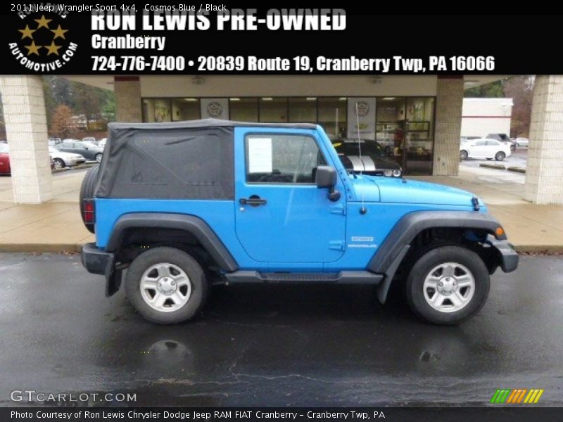 Cosmos Blue / Black 2011 Jeep Wrangler Sport 4x4