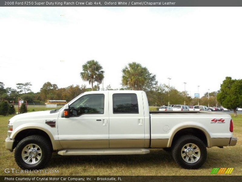 Oxford White / Camel/Chaparral Leather 2008 Ford F250 Super Duty King Ranch Crew Cab 4x4