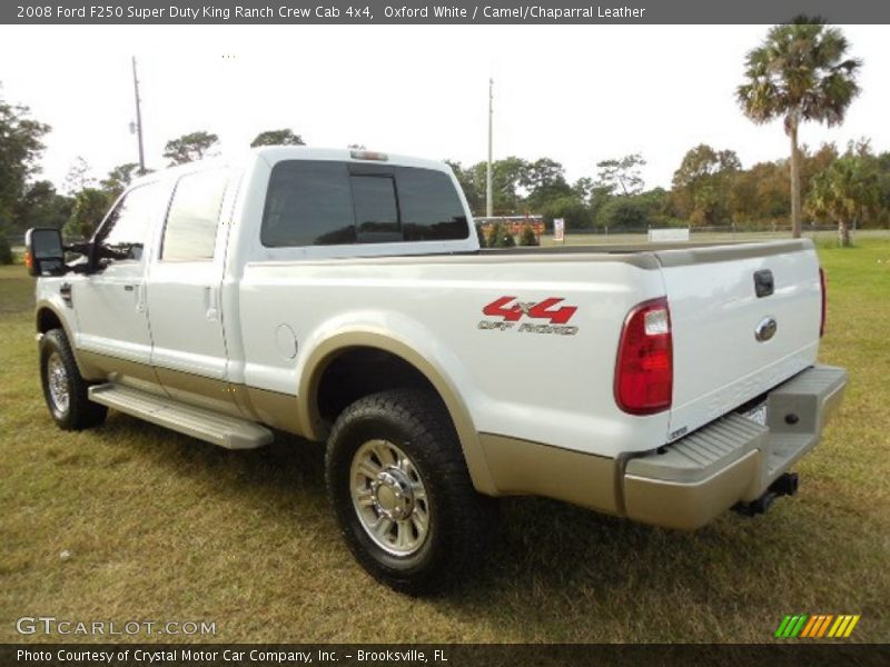 Oxford White / Camel/Chaparral Leather 2008 Ford F250 Super Duty King Ranch Crew Cab 4x4