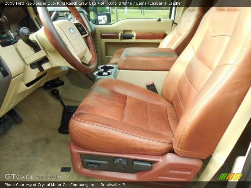 Oxford White / Camel/Chaparral Leather 2008 Ford F250 Super Duty King Ranch Crew Cab 4x4