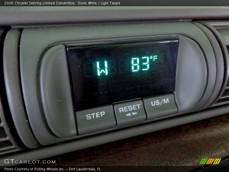 Controls of 2006 Sebring Limited Convertible