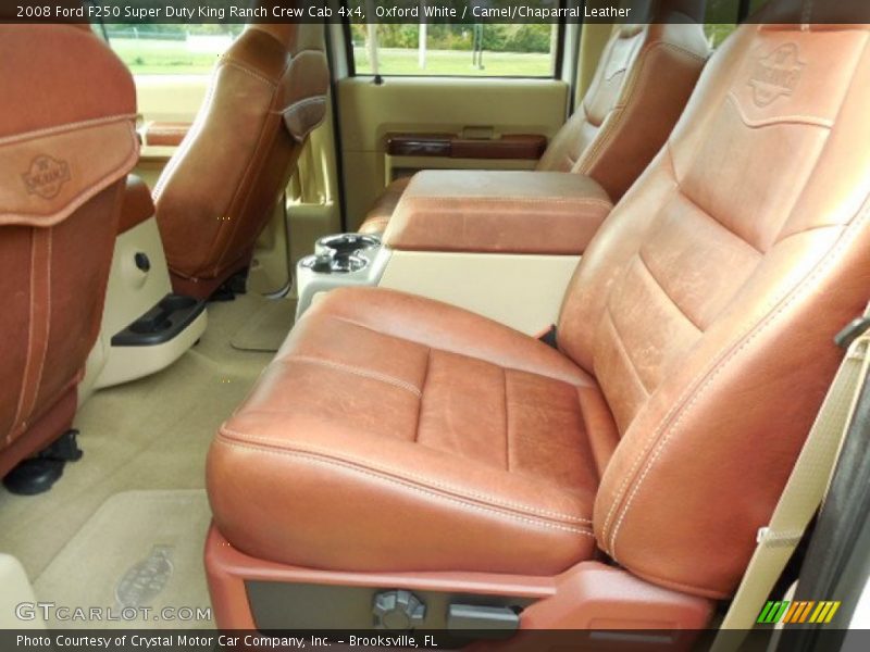 Oxford White / Camel/Chaparral Leather 2008 Ford F250 Super Duty King Ranch Crew Cab 4x4