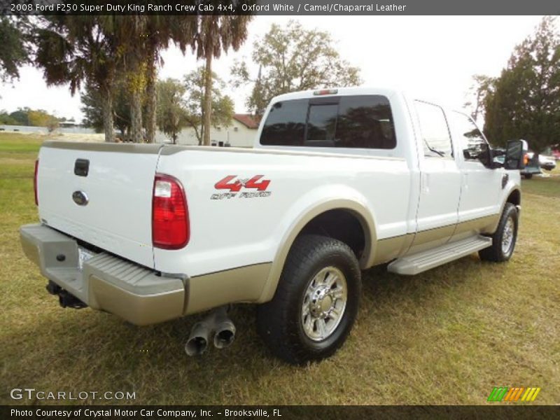 Oxford White / Camel/Chaparral Leather 2008 Ford F250 Super Duty King Ranch Crew Cab 4x4
