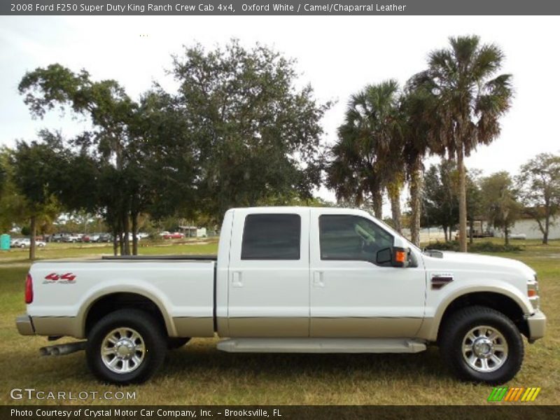 Oxford White / Camel/Chaparral Leather 2008 Ford F250 Super Duty King Ranch Crew Cab 4x4