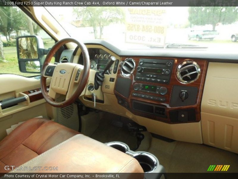 Oxford White / Camel/Chaparral Leather 2008 Ford F250 Super Duty King Ranch Crew Cab 4x4