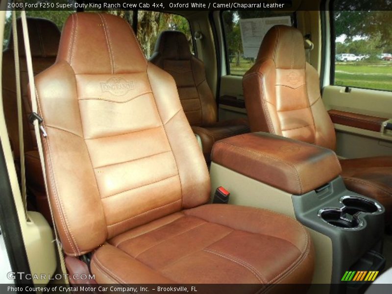Oxford White / Camel/Chaparral Leather 2008 Ford F250 Super Duty King Ranch Crew Cab 4x4