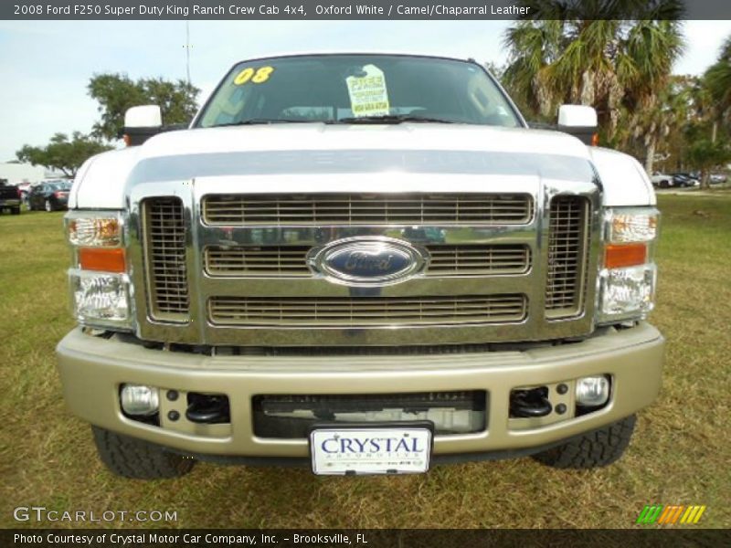 Oxford White / Camel/Chaparral Leather 2008 Ford F250 Super Duty King Ranch Crew Cab 4x4