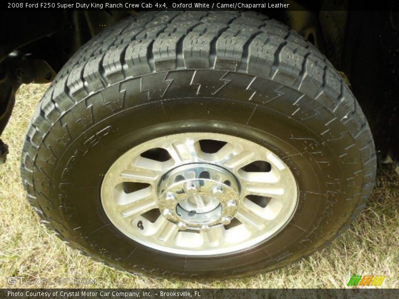 Oxford White / Camel/Chaparral Leather 2008 Ford F250 Super Duty King Ranch Crew Cab 4x4