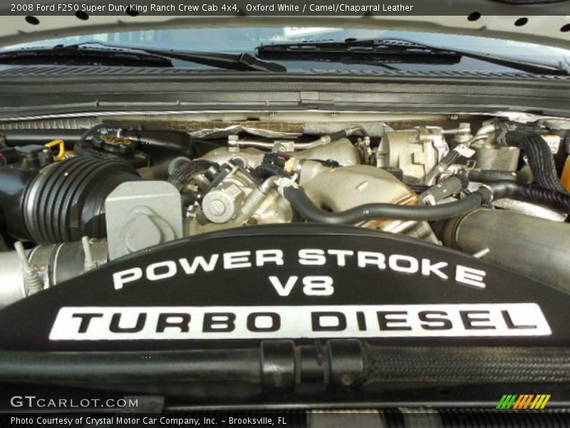 Oxford White / Camel/Chaparral Leather 2008 Ford F250 Super Duty King Ranch Crew Cab 4x4