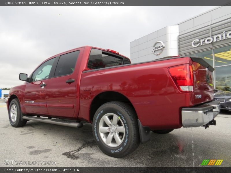 Sedona Red / Graphite/Titanium 2004 Nissan Titan XE Crew Cab 4x4